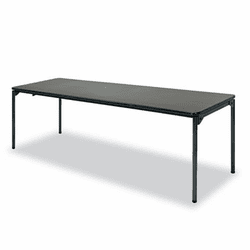 CSC36180DWG1 Tuff-Core Premium Commercial Folding Table, 96w x 30d, Dark Woodgrain/Pewter By COSCO