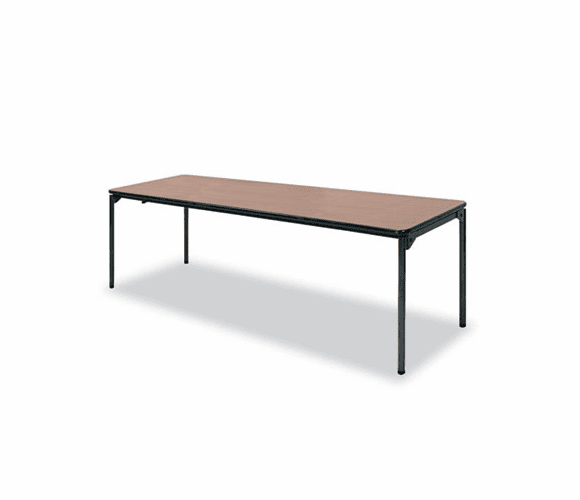 CSC36180NWG1 Tuff-Core Premium Commercial Folding Table, 96w x 30d, Natural Woodgrain/Pewter By COSCO