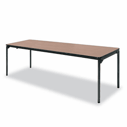 CSC36180NWG1 Tuff-Core Premium Commercial Folding Table, 96w x 30d, Natural Woodgrain/Pewter By COSCO