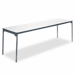 CSC36180PTS1 Tuff-Core Premium Commercial Folding Table, 96w x 30d, Off-White/Pewter By COSCO