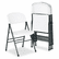 CSC36869WSP4 Endura Resin Molded Folding Chair, Pewter Frame/White Speckle, 4/Carton By COSCO