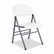 CSC36869WSP4 Endura Resin Molded Folding Chair, Pewter Frame/White Speckle, 4/Carton By COSCO