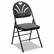 CSC36875KNB4 Fabric Padded Seat/Molded Fan Back Folding Chair, Kinnear Black, 4/Carton By COSCO