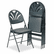 CSC36875KNB4 Fabric Padded Seat/Molded Fan Back Folding Chair, Kinnear Black, 4/Carton By COSCO
