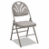 CSC36875KNT4 Fabric Padded Seat/Molded Fan Back Folding Chair, Kinnear Taupe, 4/Carton By COSCO