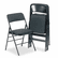 CSC36885CVB4 Deluxe Fabric Padded Seat & Back Folding Chairs, Cavallaro Black, 4/Carton By COSCO