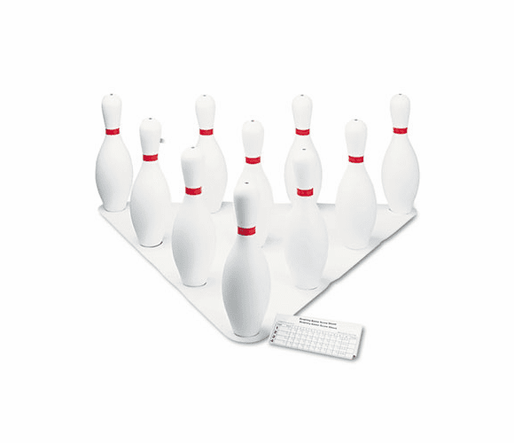CSIBPSET Bowling Set, Plastic/Rubber, White, 1 Ball/10 Pins/Set By CHAMPION SPORT