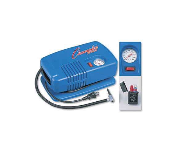 CSIEP1500 Electric Inflating Pump w/Gauge, Hose & Needle, 1/4 HP Compressor By CHAMPION SPORT