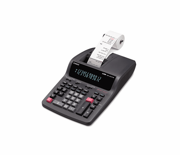 CSODR250TM DR-250TM Two-Color Desktop Calculator, 12-Digit Digitron, Black/Red By CASIO, INC.