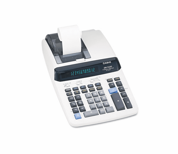 CSODRT220 DR-T220 One-Color Thermal Printing Calculator, 12-Digit Digitron, Black By CASIO, INC.