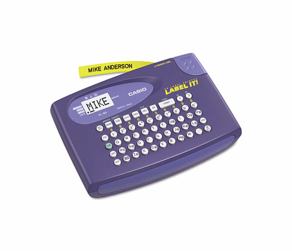 CSOKL60L KL-60L Label Maker, 2 Lines, 6-5/8w x 4-1/2d x 1-1/16h By CASIO, INC.