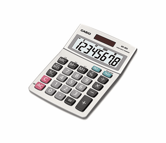 CSOMS80S MS-80S Tax and Currency Calculator, 8-Digit LCD By CASIO, INC.