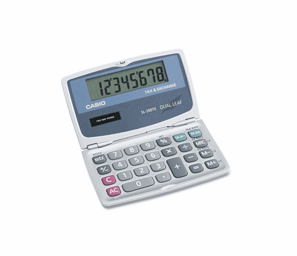 CSOSL200TE SL200TE Handheld Foldable Pocket Calculator, 8-Digit LCD By CASIO, INC.