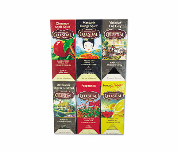CST49683 Tea, Six Assorted Flavors, 25/Flavor, 150/Carton By HAIN CELESTIAL GROUP INC.