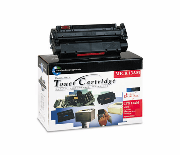 CTGCTG13M CTG13M Compatible Remanufactured MICR Toner, 2500 Page-Yield, Black By CTG/CLOVER TECHNOLOGY GROUP