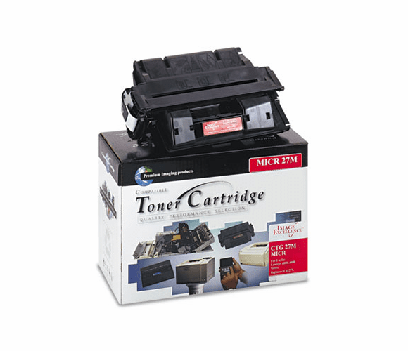 CTGCTG27M CTG27M Compatible Remanufactured MICR Toner, 10000 Page-Yield, Black By CTG/CLOVER TECHNOLOGY GROUP