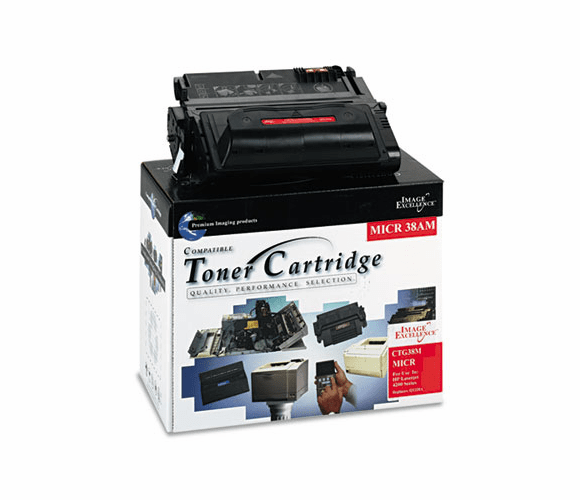 CTGCTG38M CTG38M Compatible Remanufactured MICR Toner, 12000 Page-Yield, Black By CTG/CLOVER TECHNOLOGY GROUP