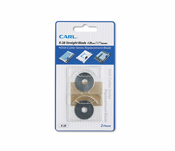 CUI14028 Bidex Replacement Straight Blades for Heavy-Duty Rotary Trimmers, 2/Pack By CARL MFG. USA INC.