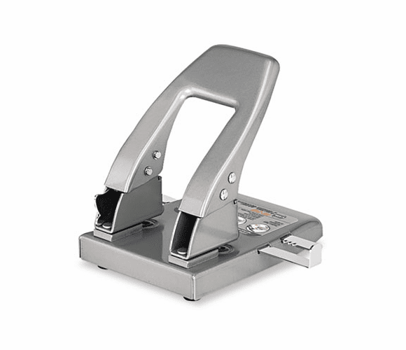 CUI62040 40-Sheet Capacity HC-240 Two-Hole Punch, 9/32" Holes, Paper Guide, Silver By CARL MFG. USA INC.