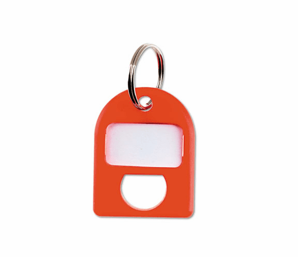 CUI80058 Replacement Key Tags, 3/4 x 1, Plastic, Red, 8/Pack By CARL MFG. USA INC.