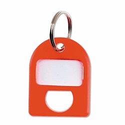 CUI80058 Replacement Key Tags, 3/4 x 1, Plastic, Red, 8/Pack By CARL MFG. USA INC.