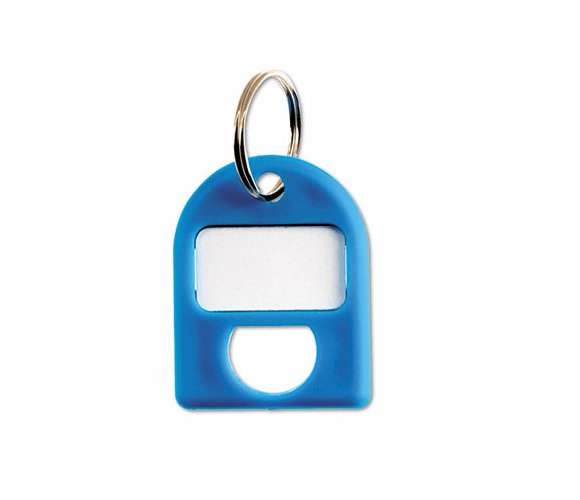 CUI80068 Replacement Key Tags, 3/4 x 1, Plastic, Blue, 8/Pack By CARL MFG. USA INC.