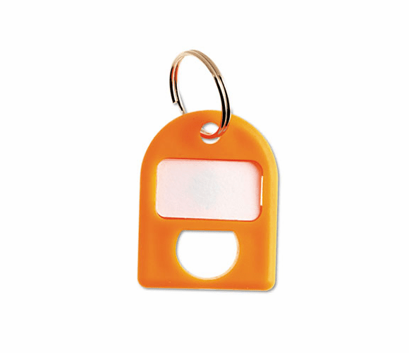 CUI80078 Replacement Key Tags, 3/4 x 1, Plastic, Yellow, 8/Pack By CARL MFG. USA INC.