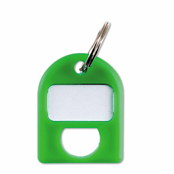 CUI80088 Replacement Key Tags, 3/4 x 1, Plastic, Green, 8/Pack By CARL MFG. USA INC.
