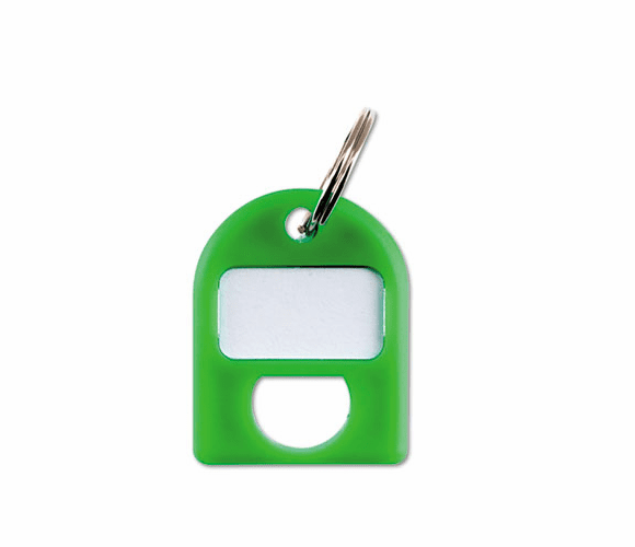 CUI80088 Replacement Key Tags, 3/4 x 1, Plastic, Green, 8/Pack By CARL MFG. USA INC.