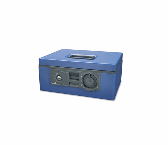 CUI88650 12" Wide Security Box w/Dual Lock, Removable Cash/Coin Tray, Steel, Blue By CARL MFG. USA INC.