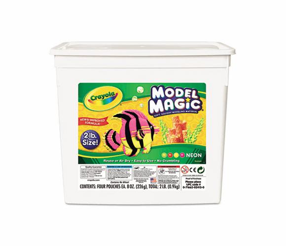 CYO232413 Model Magic Modeling Compound, 8 oz each/Neon, 2 lbs By BINNEY & SMITH / CRAYOLA