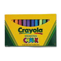 CYO510403 Colored Drawing Chalk, Assorted Colors 12 Sticks/Set By BINNEY & SMITH / CRAYOLA