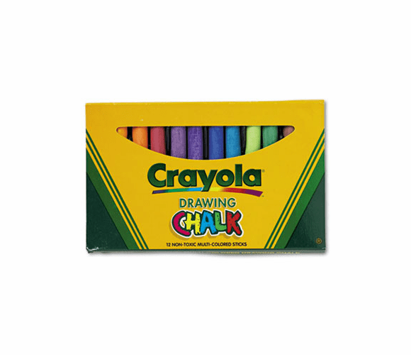 CYO510403 Colored Drawing Chalk, Assorted Colors 12 Sticks/Set By BINNEY & SMITH / CRAYOLA