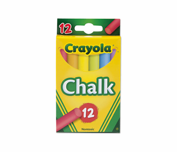 CYO510816 Chalk, Assorted Colors, 12 Sticks/Box By BINNEY & SMITH / CRAYOLA