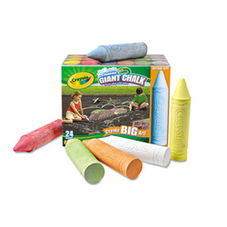 CYO511524 Giant Washable Sidewalk Chalk, Assorted Colors, 24/Box By BINNEY & SMITH / CRAYOLA