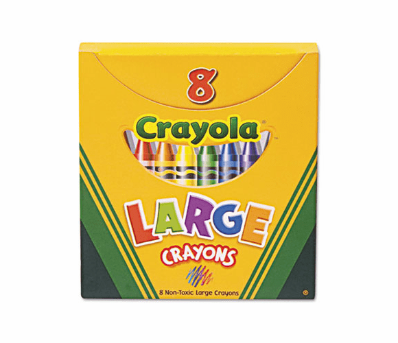 CYO520080 Large Crayons, Tuck Box, 8 Colors/Box By BINNEY & SMITH / CRAYOLA