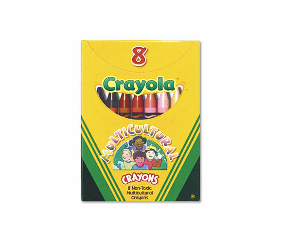 CYO52008W Multicultural Crayons, 8 Skin Tone Colors/Box By BINNEY & SMITH / CRAYOLA