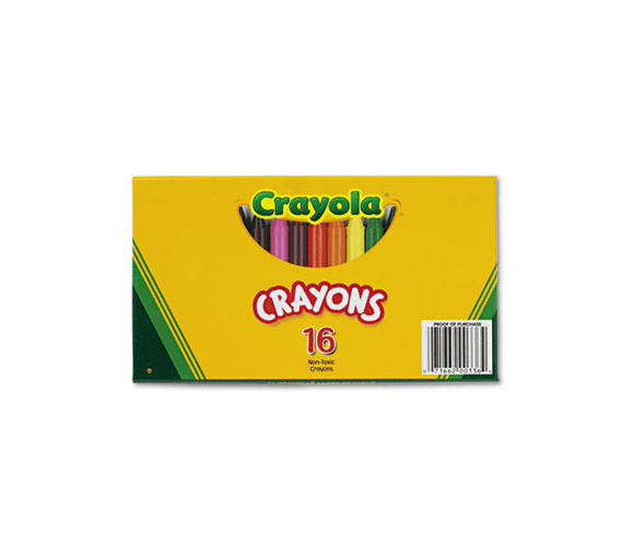 CYO520336 Large Crayons, 16 Colors/Box By BINNEY & SMITH / CRAYOLA