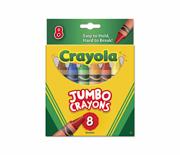 CYO520389 So Big Crayons, Large Size, 5 x 9/16, 8 Assorted Color Set By BINNEY & SMITH / CRAYOLA
