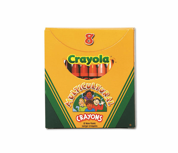 CYO52080W Multicultural Crayons, 8 Skin Tone Colors/Box By BINNEY & SMITH / CRAYOLA