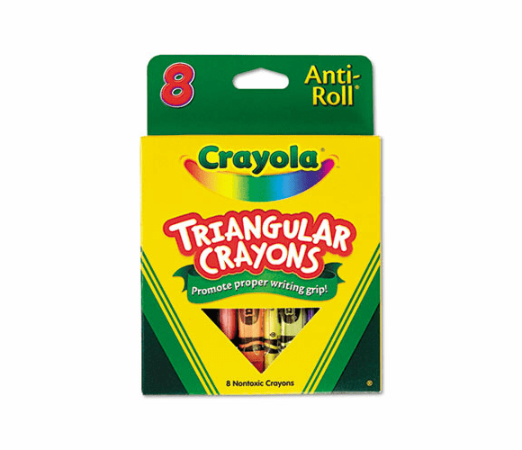 CYO524008 Triangular Crayons, 8 Colors/Box By BINNEY & SMITH / CRAYOLA