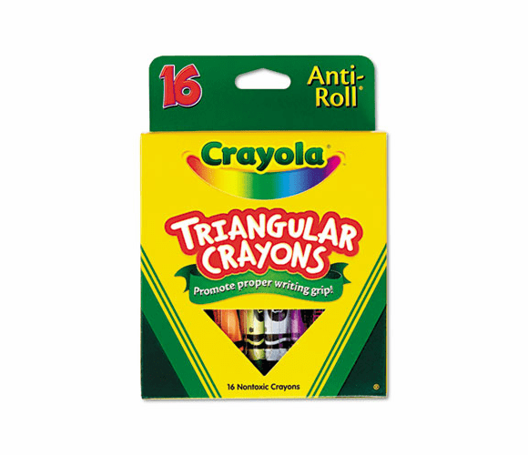 CYO524016 Triangular Crayons, Assorted, 16/Box By BINNEY & SMITH / CRAYOLA