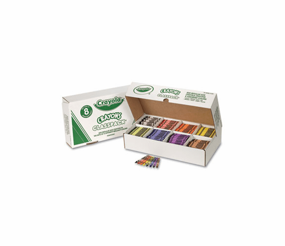 CYO528008 Classpack Regular Crayons, 8 Colors, 800/BX By BINNEY & SMITH / CRAYOLA