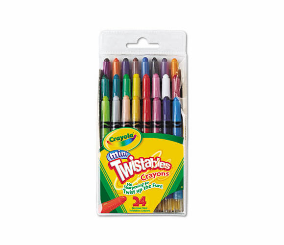 CYO529724 Twistables Mini Crayons, 24 Colors/Pack By BINNEY & SMITH / CRAYOLA