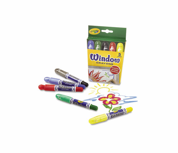 CYO529765 Washable Window Crayons, 5/Pack By BINNEY & SMITH / CRAYOLA