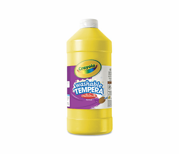 CYO543132034 Artista II Washable Tempera Paint, Yellow, 32 oz By BINNEY & SMITH / CRAYOLA