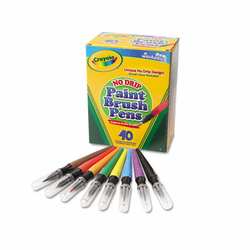 CYO546203 Washable Paint Brush Pens, 8 Assorted Colors, 40/Set By BINNEY & SMITH / CRAYOLA