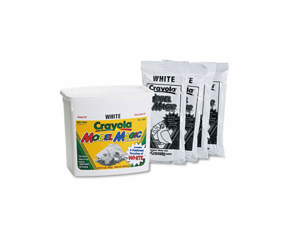 CYO574400 Model Magic Modeling Compound, 8 oz each packet, White, 2 lbs By BINNEY & SMITH / CRAYOLA