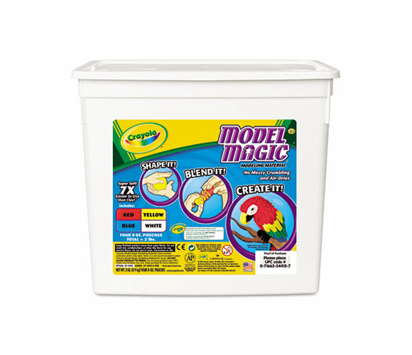 CYO574415 Model Magic Modeling Compound, 8 oz each Blue/Red/White/Yellow, 2lbs By BINNEY & SMITH / CRAYOLA