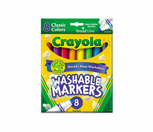 CYO587808 Washable Markers, Broad Point, Classic Colors, 8/Pack By BINNEY & SMITH / CRAYOLA